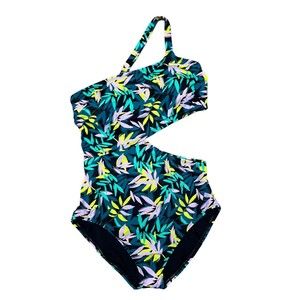 Beach‎ Betty One Shoulder Floral One Piece Swimsuit Women’s Size Large